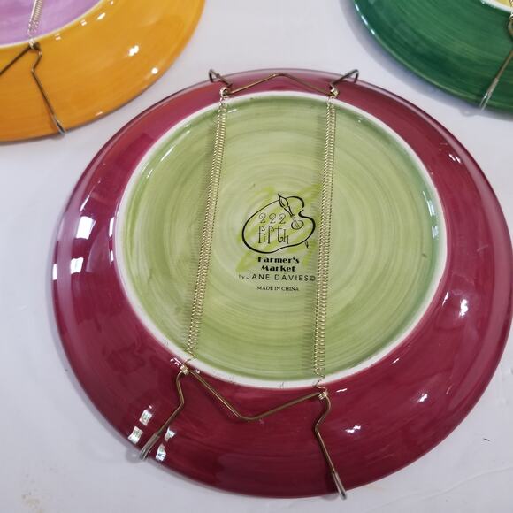 222 Fifth Farmers Market Jane Davies plates - Picture 7 of 8